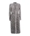 Karl Lagerfeld Geometric-print Midi Dress In Gray