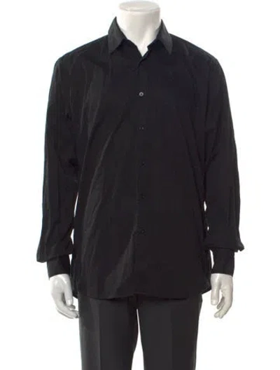 Pre-owned Karl Lagerfeld Long Sleeve Dress Shirt In Black