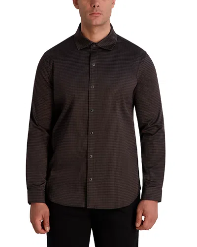 KARL LAGERFELD LONG SLEEVE PRINTED BUTTON FRONT SHIRT
