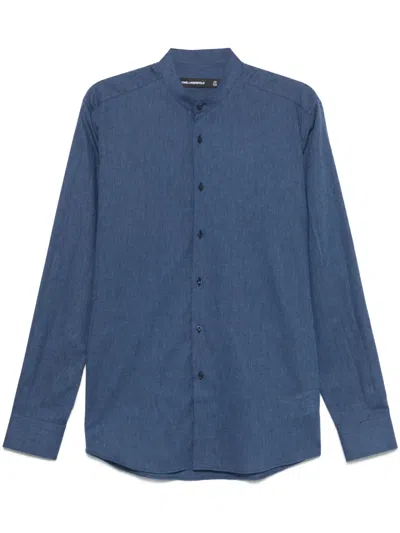 Karl Lagerfeld Long-sleeve Shirt In Blue