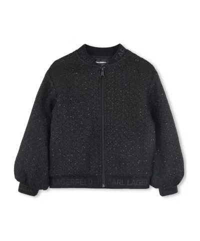 Karl Lagerfeld Long-sleeved Jacket In Black