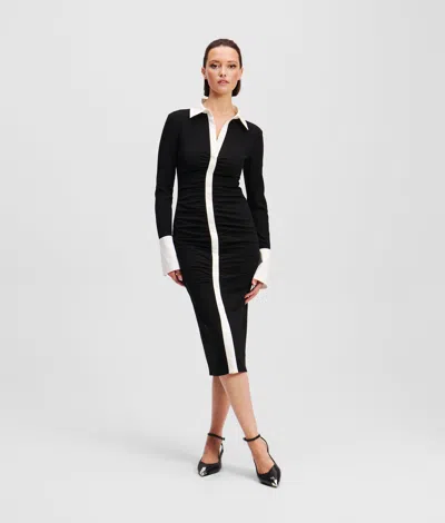 Karl Lagerfeld Long-sleeved Polo Dress