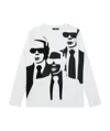 Karl Lagerfeld Long-sleeved Printed T-shirt In White