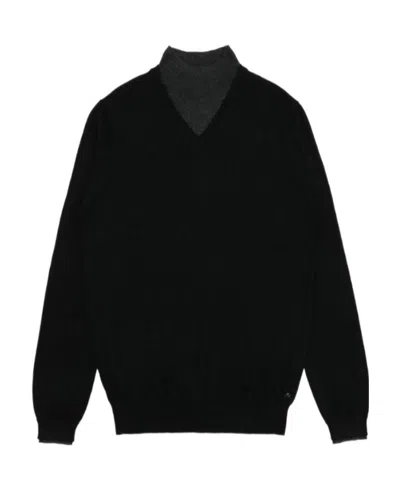 Karl Lagerfeld Long-sleeved Sweater In Black