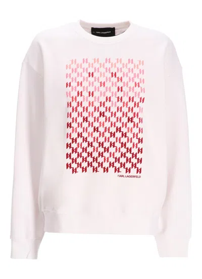 Karl Lagerfeld Long-sleeved Sweater In White