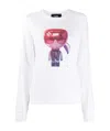 Karl Lagerfeld Long-sleeved Sweater With Logo Printing Pattern In White
