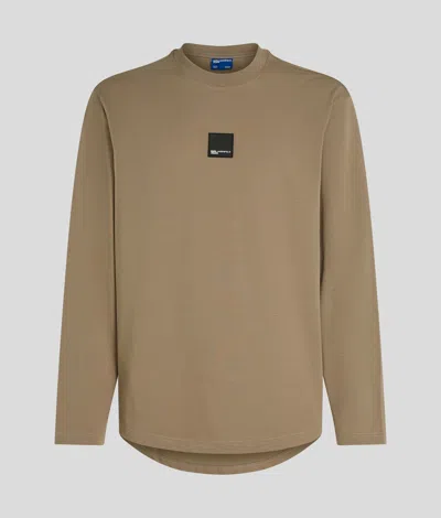 Karl Lagerfeld Long-sleeved T-shirt In Brown