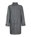 Karl Lagerfeld Long-sleeved Windbreaker Coat In Gray