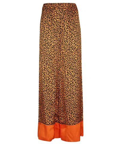 Karl Lagerfeld Long Trousers In Animal Print
