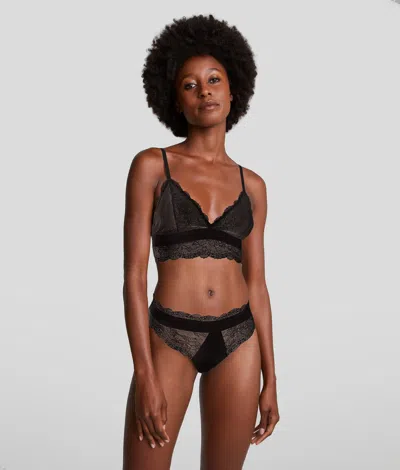 Karl Lagerfeld Longline Lace Triangle Bra