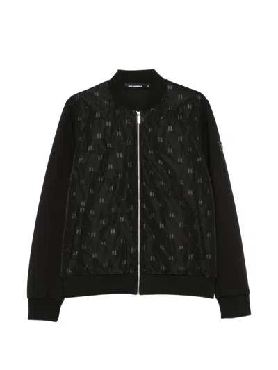 Karl Lagerfeld Long-sleeves Bomber Jacket In Black
