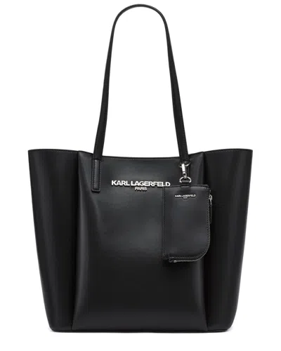 Karl Lagerfeld Louise Leather Tote In Black