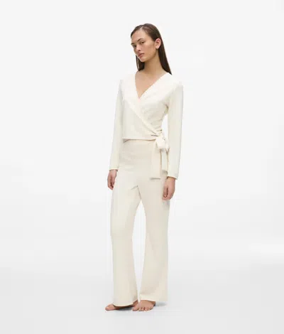Karl Lagerfeld Loungewear Flared Pants In Neutral