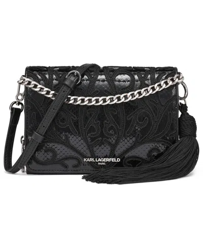 Karl Lagerfeld Lourdes Small Crossbody Bag In Black