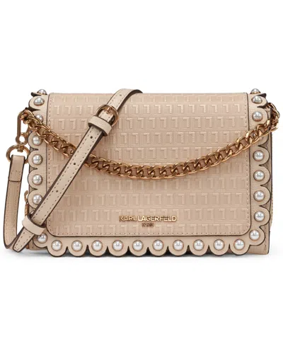 Karl Lagerfeld Lourdes Small Crossbody Bag In Brown