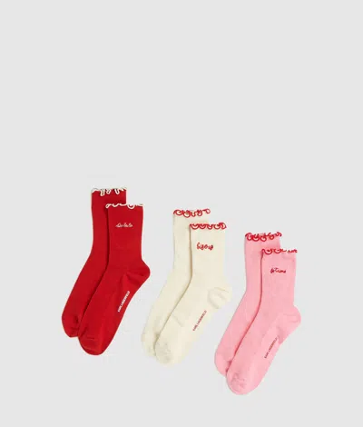 Karl Lagerfeld Love Notes Socks – 3 Pack In Multi
