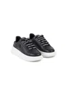 Karl Lagerfeld Low-top Leather Sneakers In Black