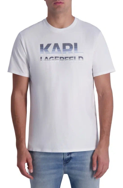 Karl Lagerfeld Luce Logo Graphic T-shirt In White
