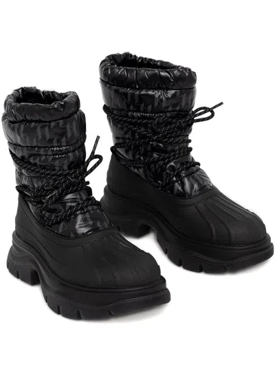 Karl Lagerfeld Luna Monogram Boots In Black