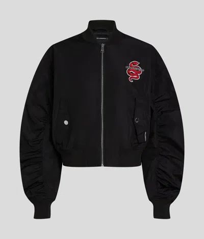 Karl Lagerfeld Lunar New Year Bomber In Black