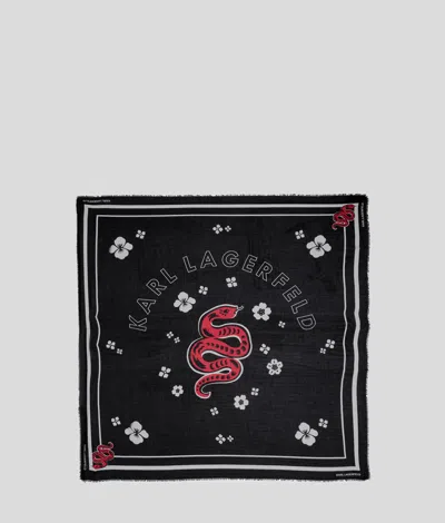 Karl Lagerfeld Lunar New Year Scarf In Black