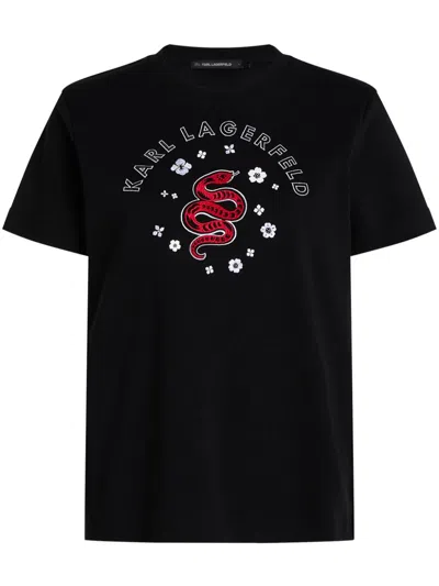 Karl Lagerfeld Lunar New Year T-shirt In Black