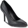 Karl Lagerfeld Madelyn Womens Textured Leather Pumps In Black