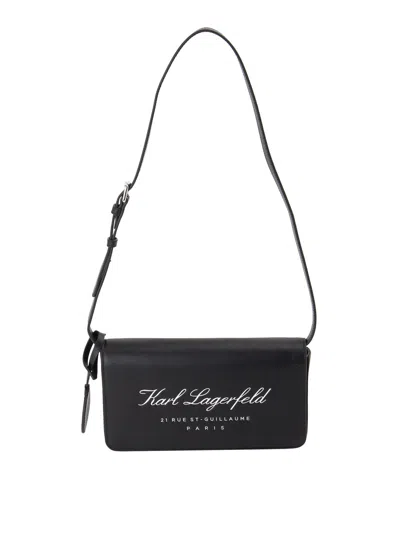 Karl Lagerfeld Magnetic Shoulder Bag In Negro