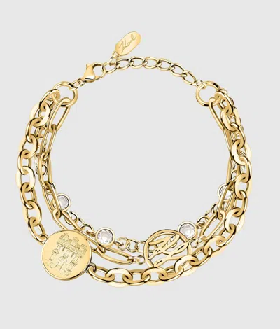 Karl Lagerfeld Maison De Karl Charm Bracelet In Gold