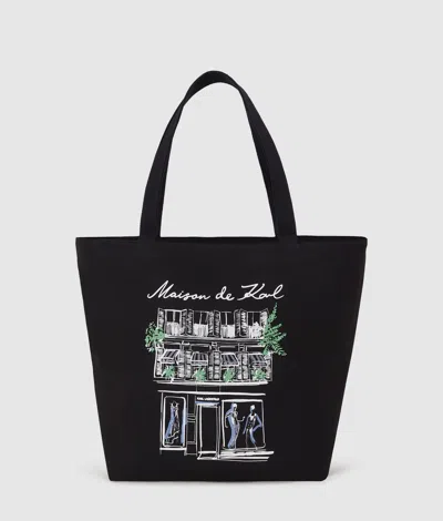 Karl Lagerfeld Maison De Karl Reversible Shopper In Black
