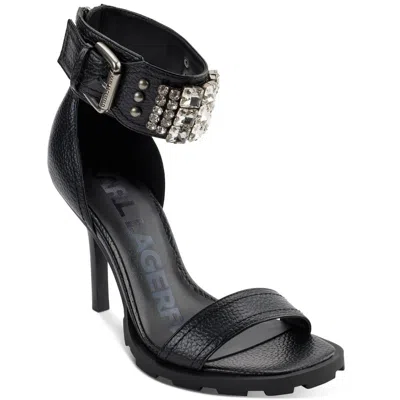 KARL LAGERFELD MALINDA WOMENS LEATHER DRESSY HEELS