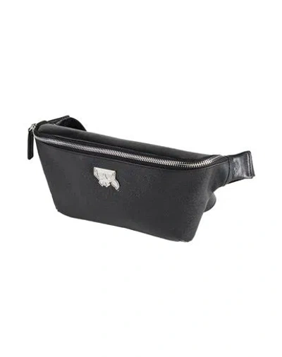 Karl Lagerfeld Man Belt Bag Black Size - Cow Leather