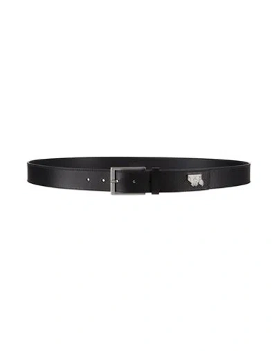 Karl Lagerfeld Man Belt Black Size L Cow Leather
