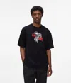 Karl Lagerfeld Graphic Short-sleeve T-shirt In Black