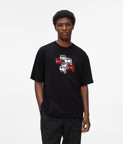Karl Lagerfeld Graphic Short-sleeve T-shirt In Black