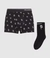 Karl Lagerfeld Ikon Trunk And Socks Gift Set In Black