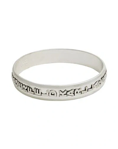 Karl Lagerfeld Man Bracelet Silver Size M Brass