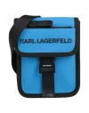 Karl Lagerfeld Man Cross-body Bag Azure Size - Polyurethane In Blue