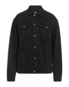 Karl Lagerfeld Man Denim Outerwear Black Size Xxl Cotton In Black