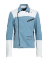 Karl Lagerfeld Man Denim Outerwear Blue Size L Cotton, Elastane In Blue