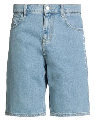 Karl Lagerfeld Man Denim Shorts Blue Size 33 Cotton