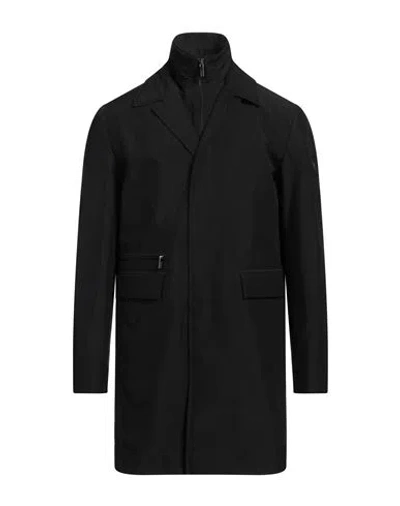 Karl Lagerfeld Man Overcoat & Trench Coat Black Size 40 Polyester