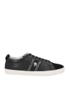 Karl Lagerfeld Man Sneakers Black Size 9 Leather In Black