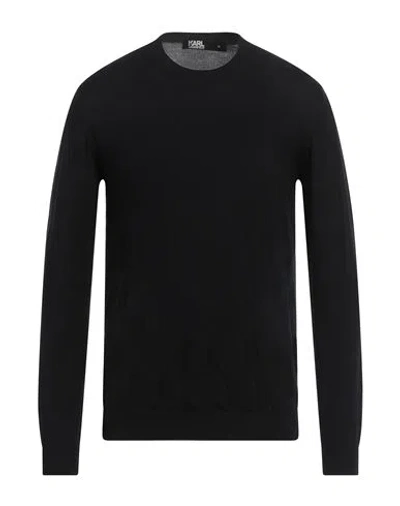 Karl Lagerfeld Man Sweater Black Size L Wool