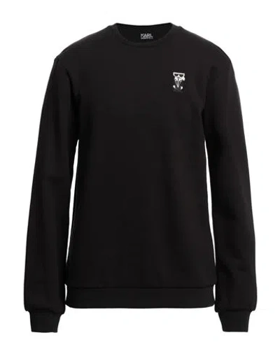 Karl Lagerfeld Man Sweatshirt Black Size L Cotton
