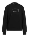 Karl Lagerfeld Man Sweatshirt Black Size L Cotton, Polyester In Black