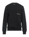 Karl Lagerfeld Man Sweatshirt Black Size L Organic Cotton In Black