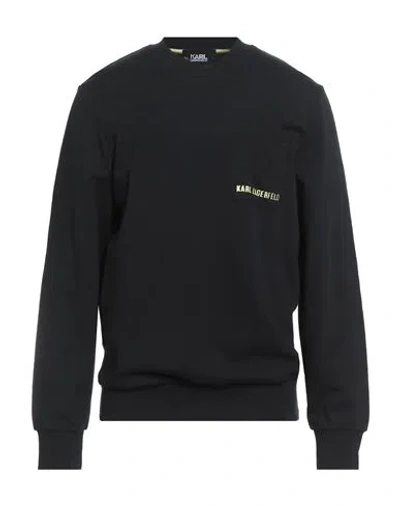 Karl Lagerfeld Man Sweatshirt Black Size L Organic Cotton