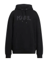 Karl Lagerfeld Man Sweatshirt Black Size L Organic Cotton, Polyester