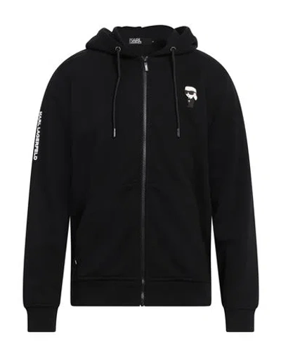 Karl Lagerfeld Man Sweatshirt Black Size M Cotton, Polyester